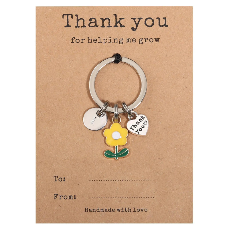 Thank You Flower Keychain